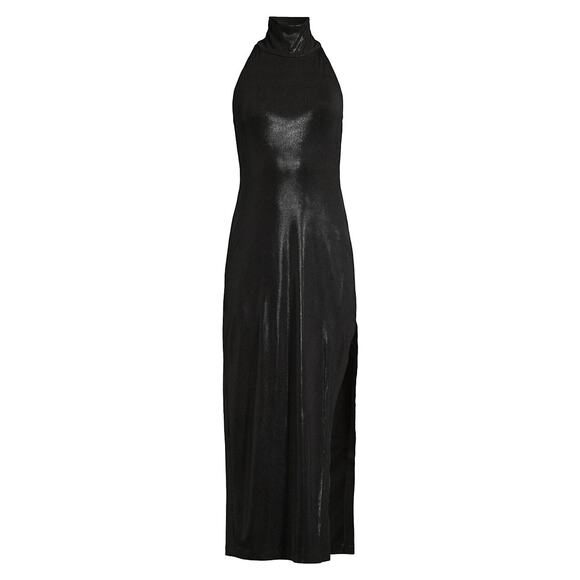 Norma Kamali Halterneck Sleeveless Black Gown Size XS - Picture 1 of 5